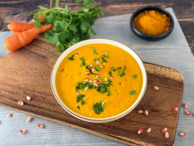 Süsskartoffel-Kokos Suppe mit Kurkuma