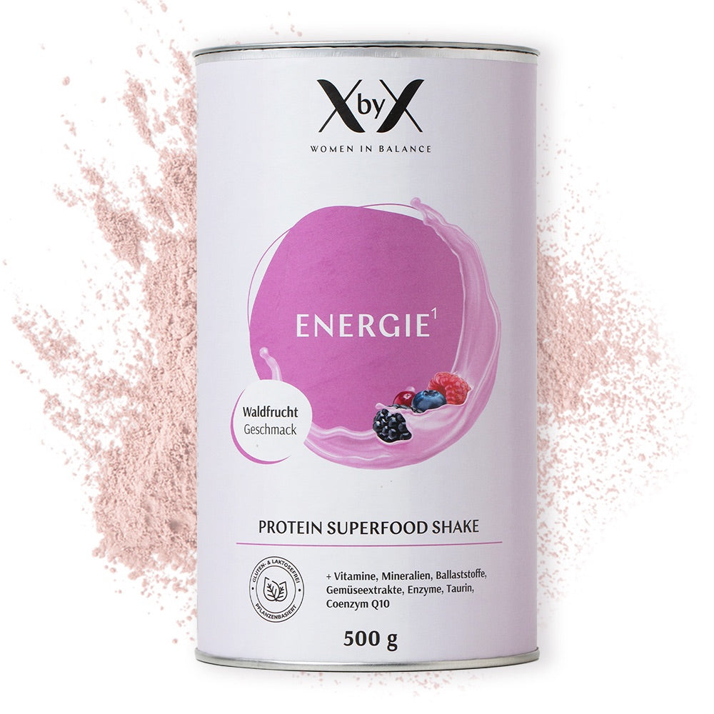 energie waldfrucht protein superfood shake xbyx wechseljahre