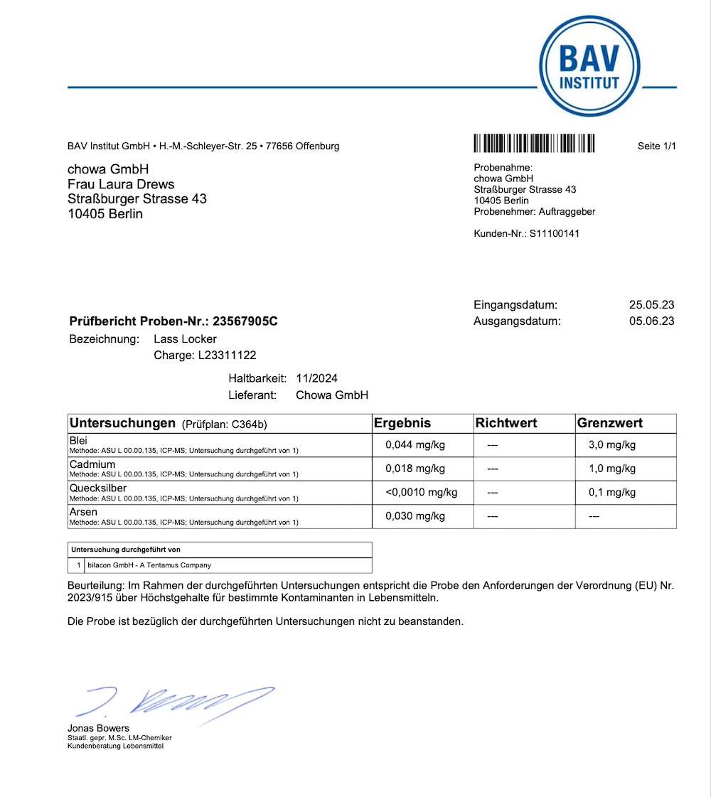 bav pruefbericht xbyx lass locker